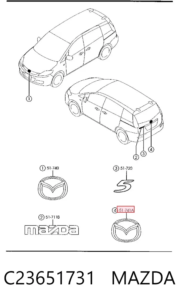 Emblema C23651731 Mazda