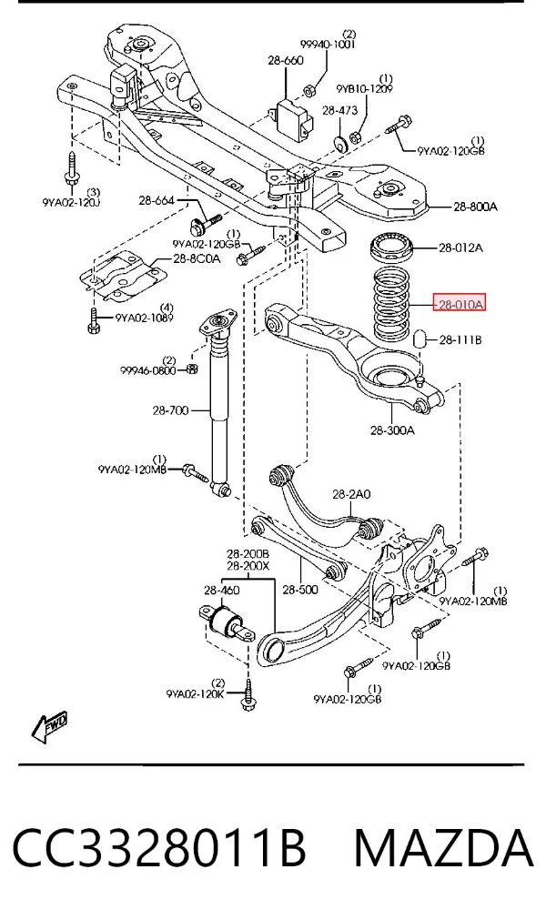 Muelle CC3328011B Mazda