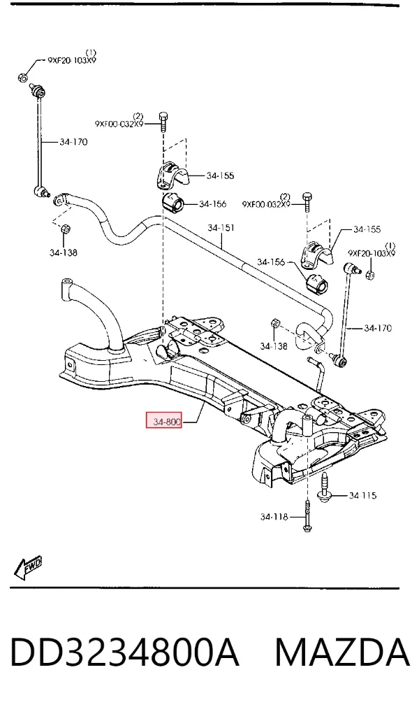 Puente delantero Mazda 2 I