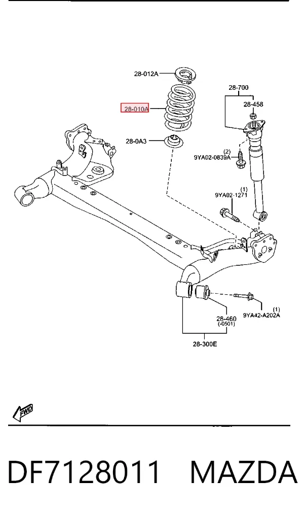 Muelle DF7128011 Mazda