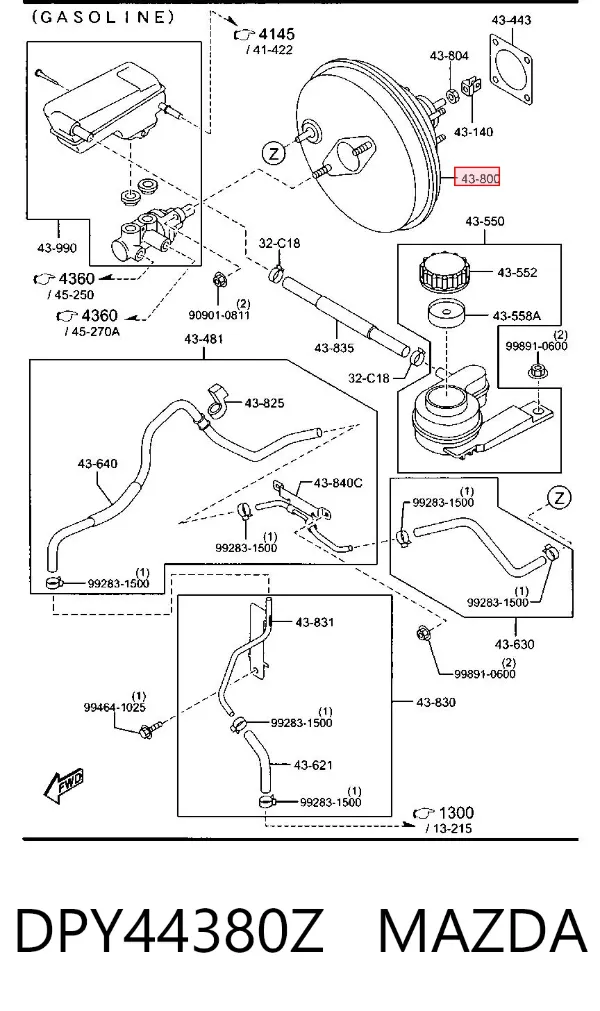 Servofreno DPY44380Z Mazda