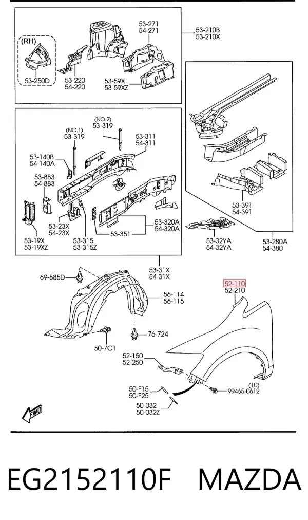 Aleta EG2152110F Mazda