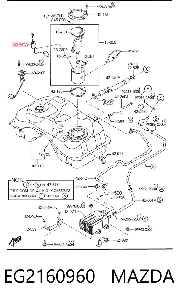 Aforador EG2160960 Mazda
