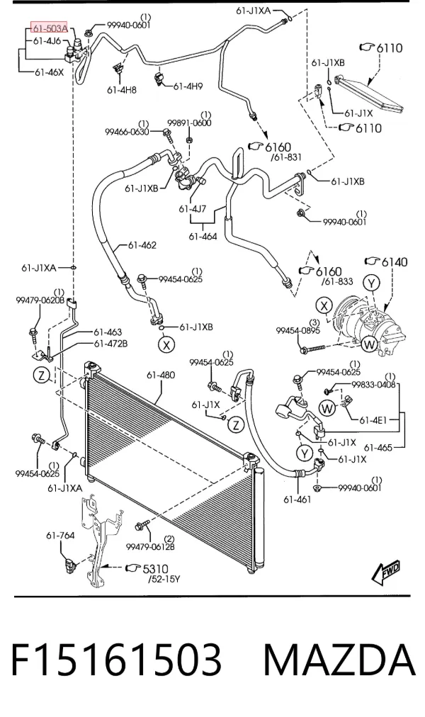 Sensor de presion de aire acondicionado Mazda RX-8 SE