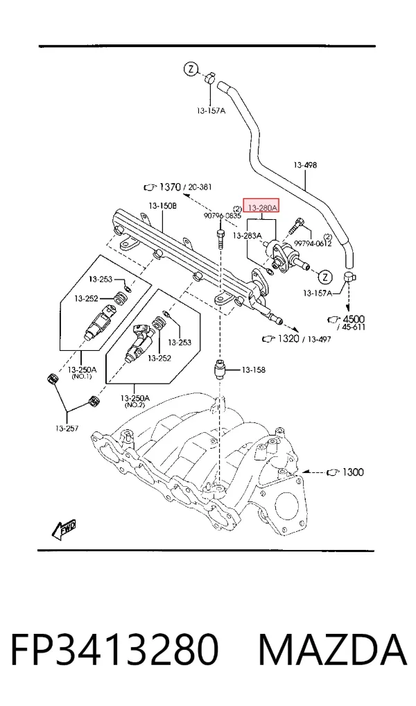 Regulador de presión de combustible Mazda 626 V