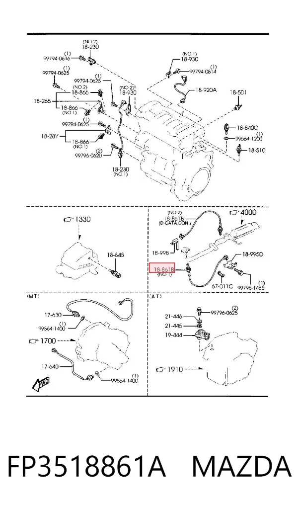 Sonda lambda FP3518861A Mazda