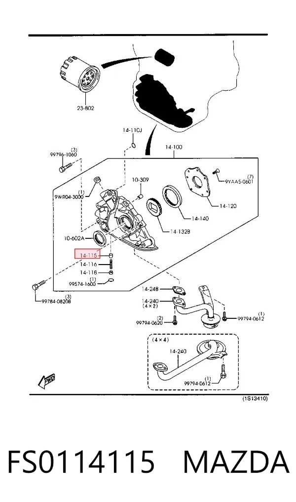 Kit reparacion bomba aceite FS0114115 Mazda