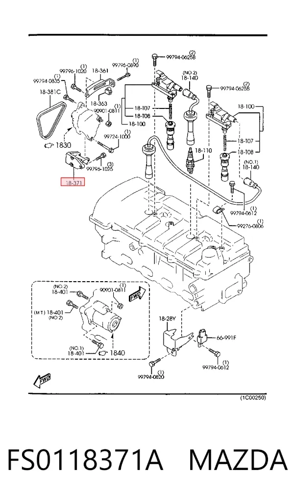 Soporte del alternador Mazda 323 F VI
