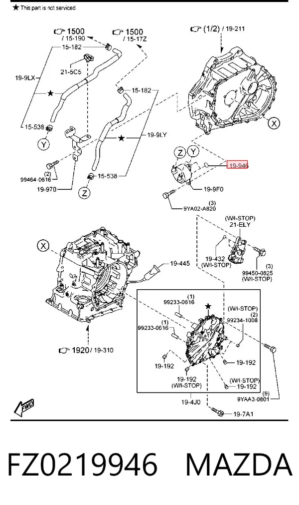 Radiador de refrigeración de la transmisión FZ0219946 Mazda