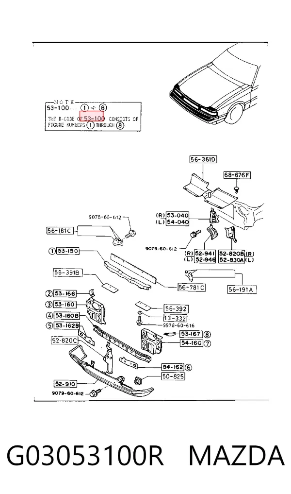 Soporte de radiador Mazda 626 II