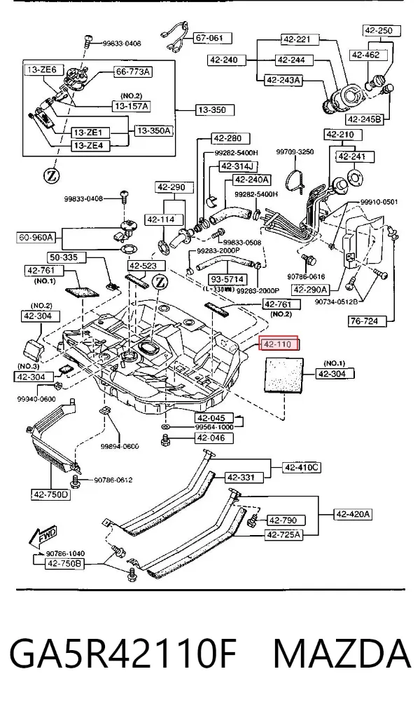 Depósito de gasolina Mazda 626 IV