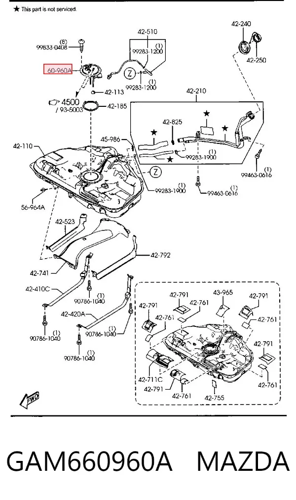 Aforador GAM660960A Mazda