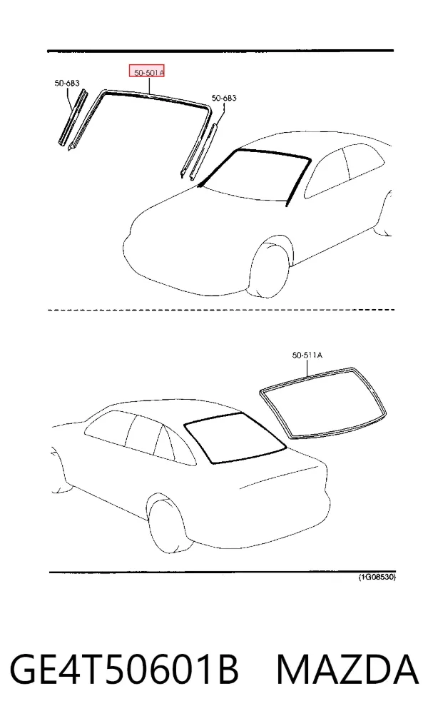 Junta de parabrisas Mazda 626 V