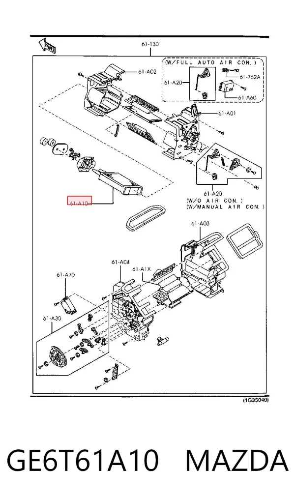 Radiador calefacción GE6T61A10 Mazda