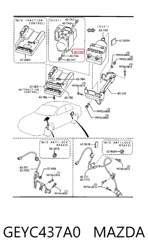 Módulo ABS GEYC437A0 Mazda