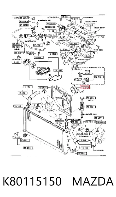 Motor del ventilador del aire acondicionado MAZDA K80115150