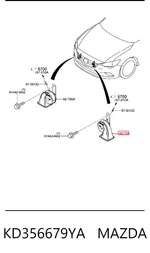 Claxon KD356679YA Mazda
