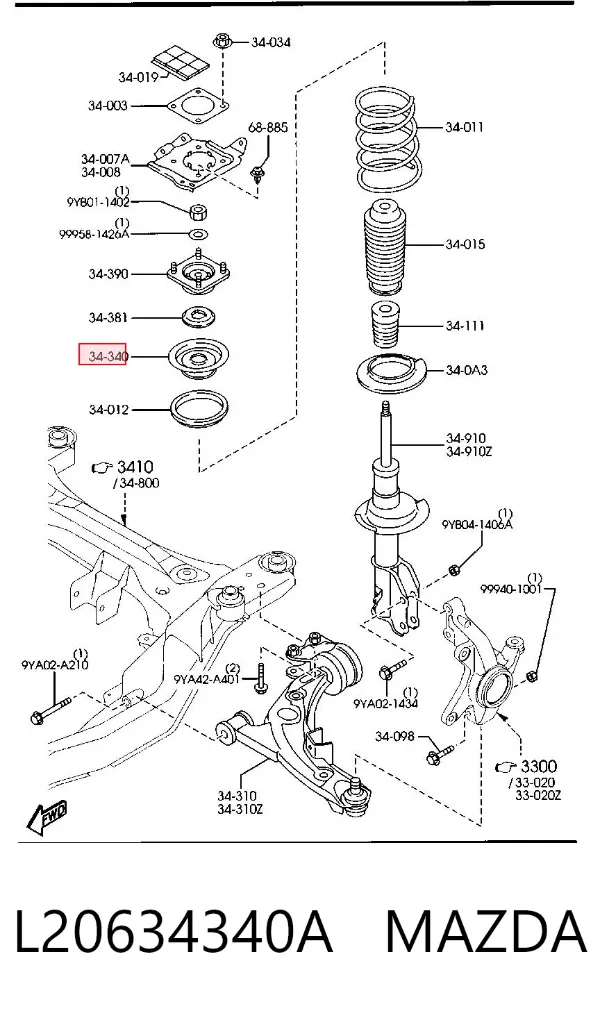  L20634340A Mazda