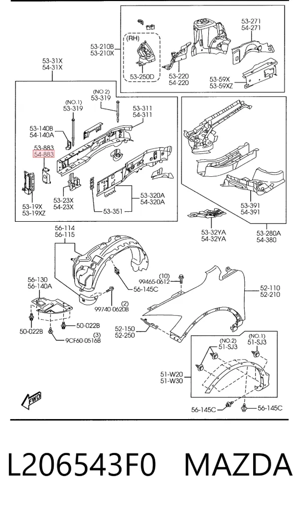  L206543F0 Mazda