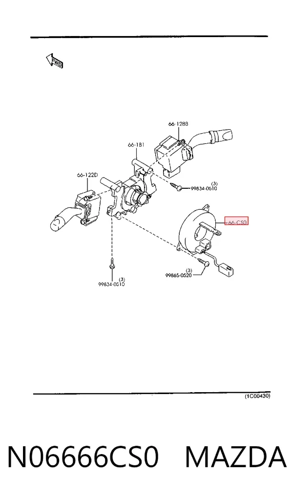 Anillo AIRBAG N06666CS0 Mazda