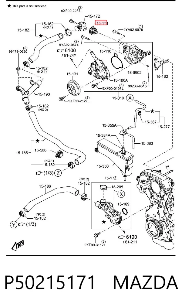 Termostato P50215171 Mazda