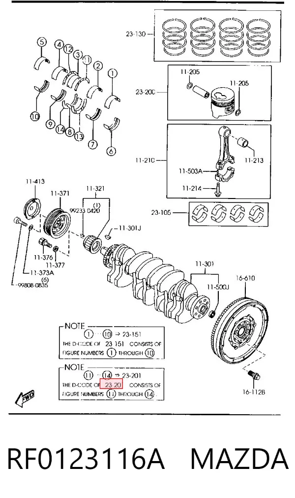  RF0123116A Mazda