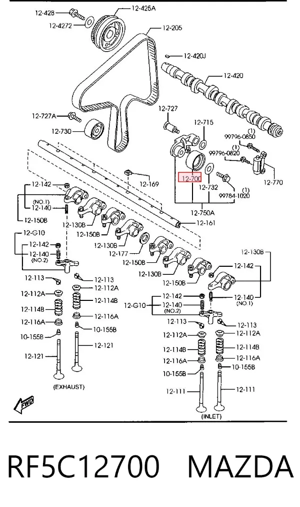 Tensor correa distribución RF5C12700 Mazda