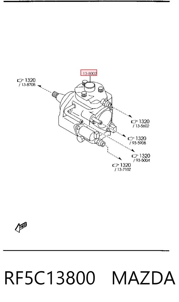 Bomba inyectora RF5C13800 Mazda
