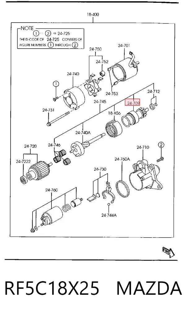 Bendix RF5C18X25 Mazda