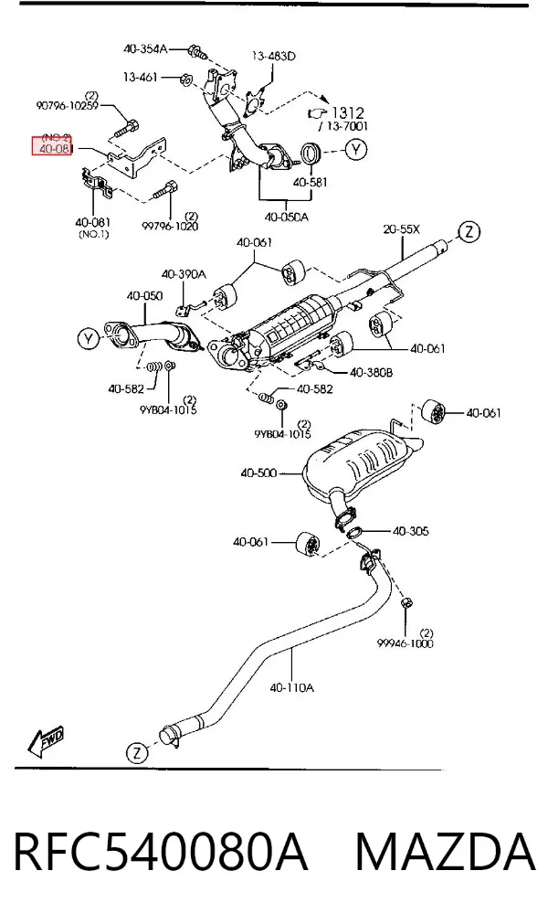  RFC540080A Mazda