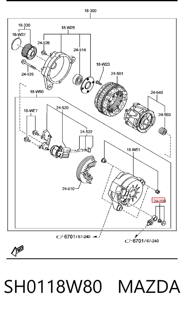  SH0118W80 Mazda
