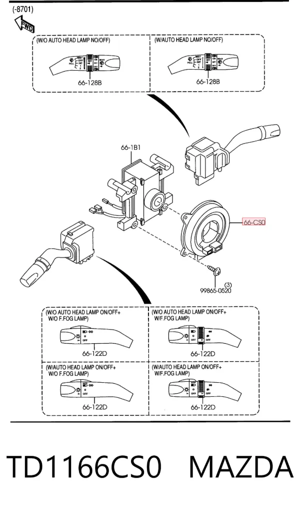 Anillo AIRBAG TD1166CS0 Mazda