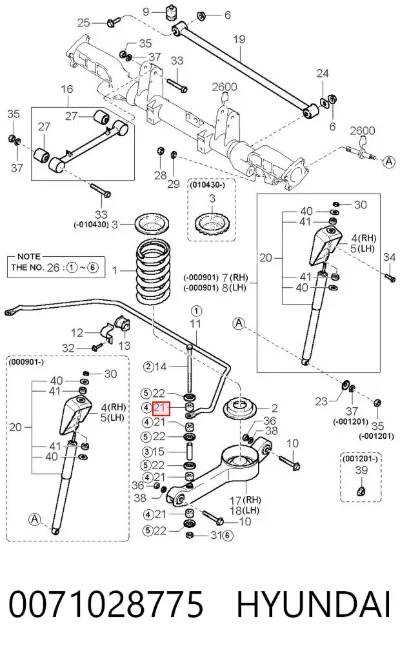 Casquillo de bieleta estabilizadora delantera HYUNDAI 0071028775