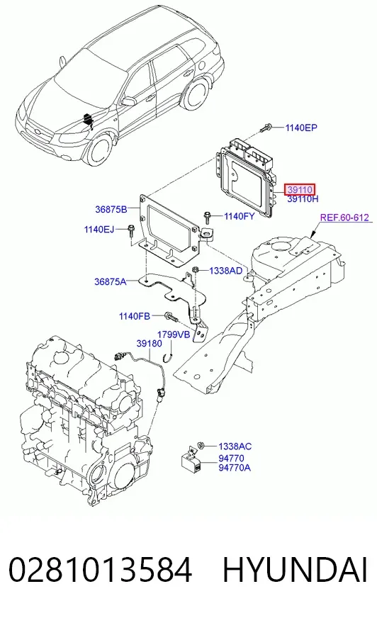 ECU 0281013584 Hyundai/Kia