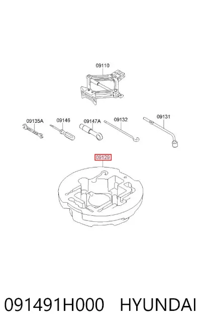 Caja de herramientas HYUNDAI 091491H000