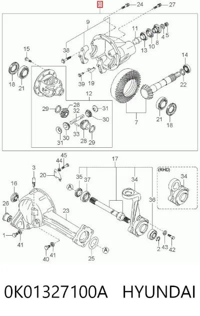 Diferencial delantero HYUNDAI 0K01327100A