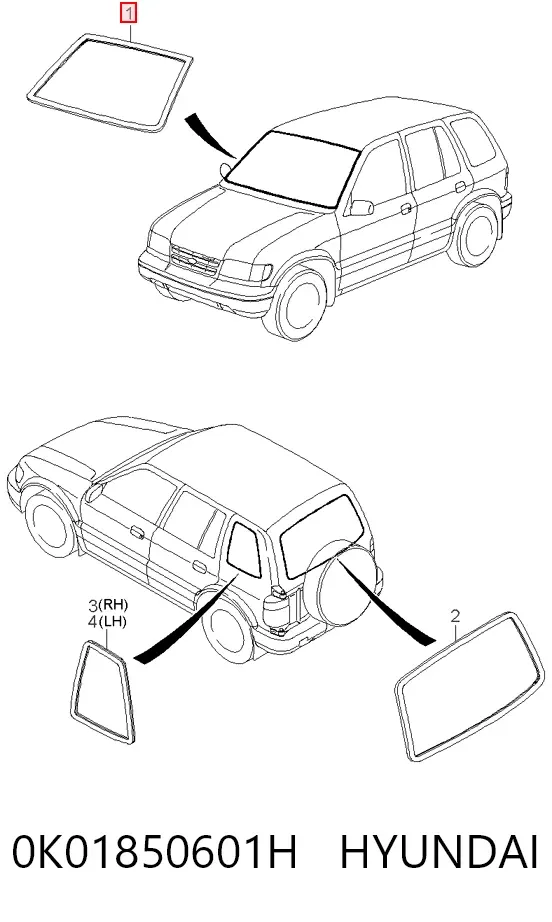 Moldura de parabrisas KIA Sportage I