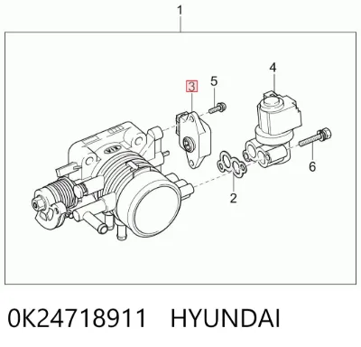 Sensor de posición del acelerador HYUNDAI 0K24718911