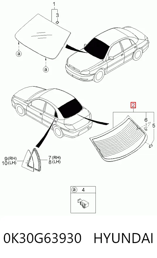 Luna trasera KIA Rio 