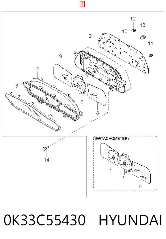Cuadro instrumentos 0K33C55430 Hyundai/Kia