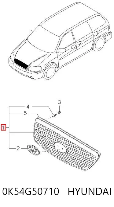 Parrilla KIA Carnival II