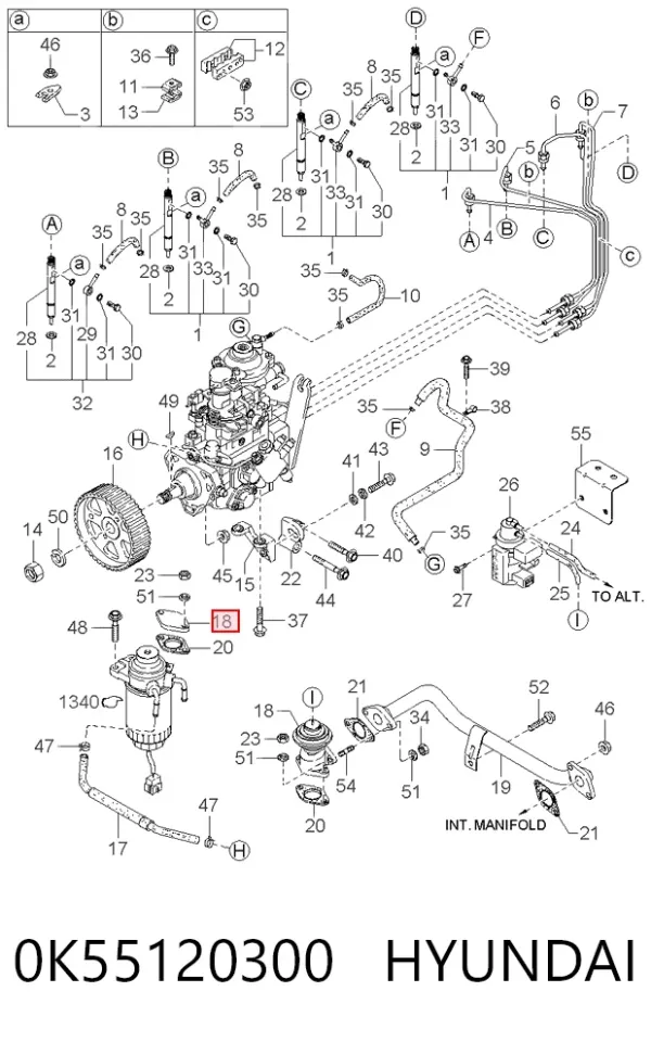 Válvula EGR KIA Carnival I