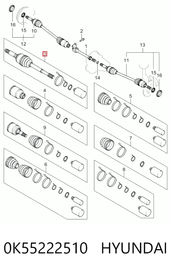 Semieje delantero derecho J21017 Tangun