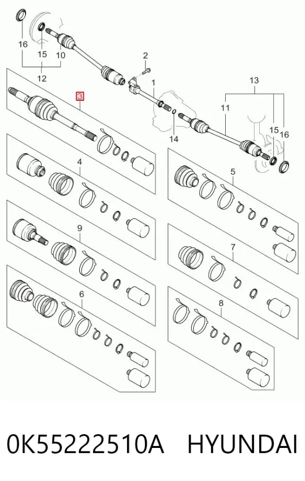 Semieje delantero derecho J21017 Tangun