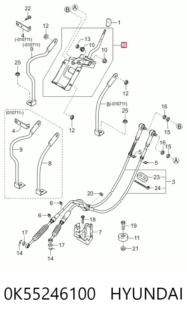 Palanca de cambios KIA Carnival I