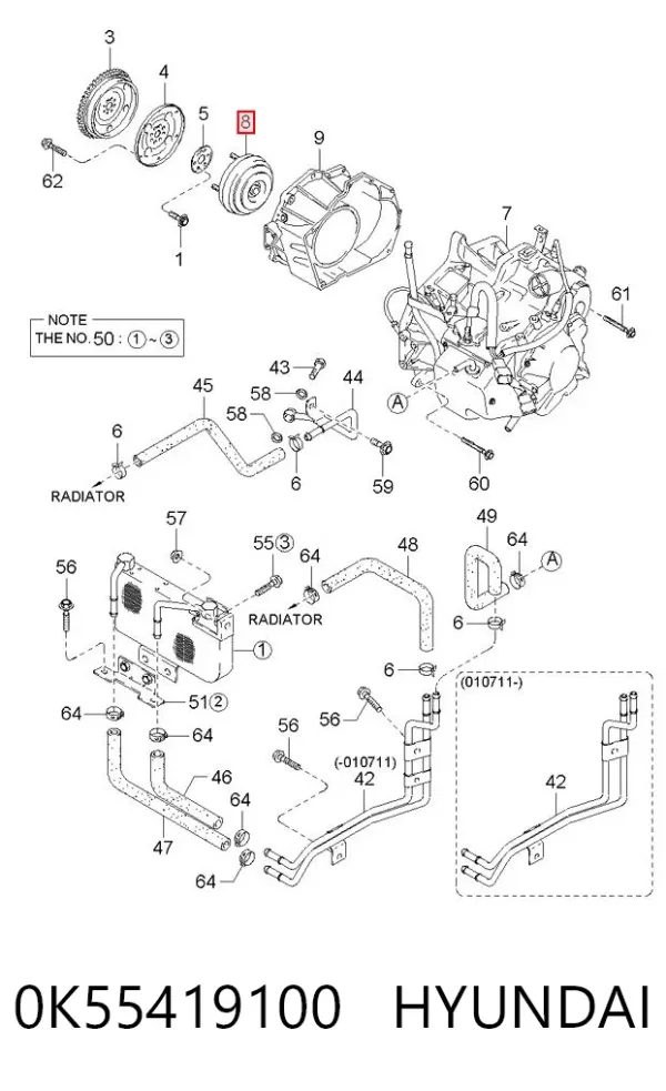 Convertidor de par 0K55419100 Hyundai/Kia