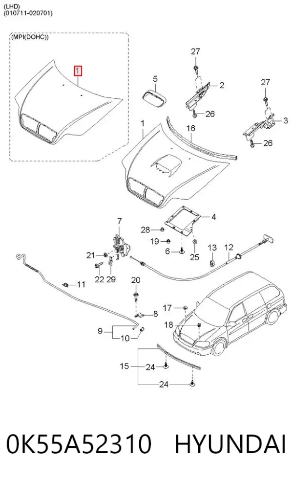 Capó KIA Carnival I