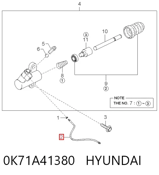 Latiguillo de embrague KIA Sorento I