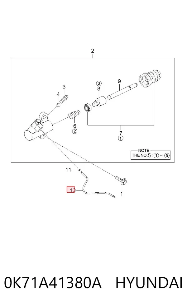 Latiguillo de embrague 0K71A41380A Hyundai/Kia