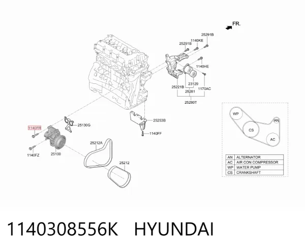  1140308556K Hyundai/Kia